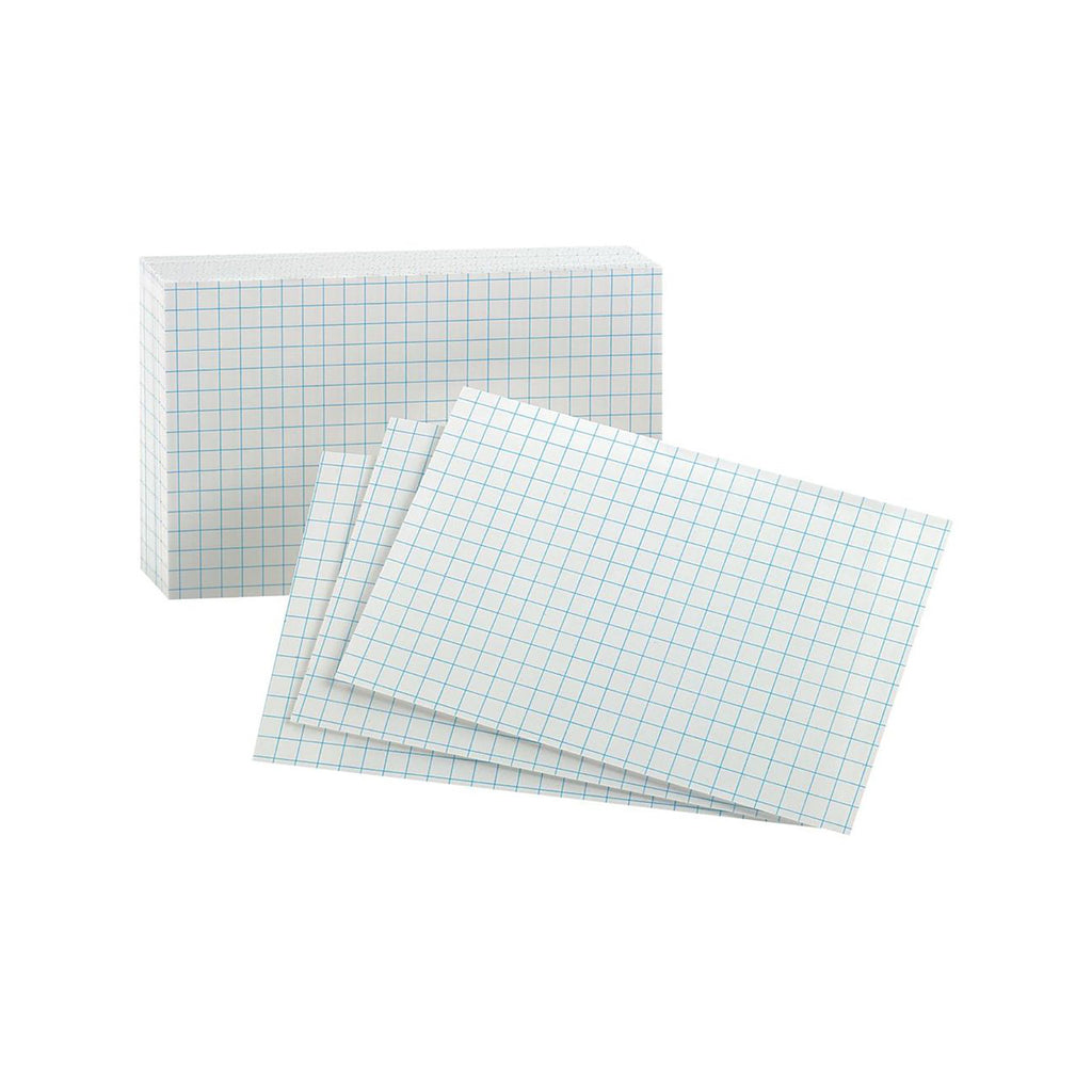 (3 Pk) 100ct Graph Index Cards Oxford