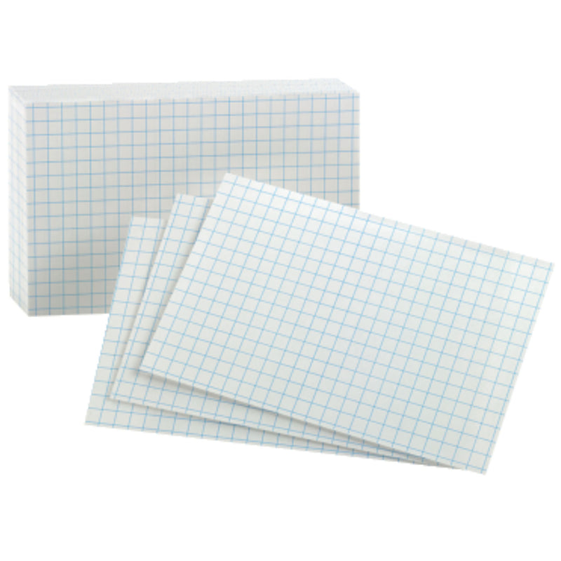 100ct Oxford Graph Index Cards