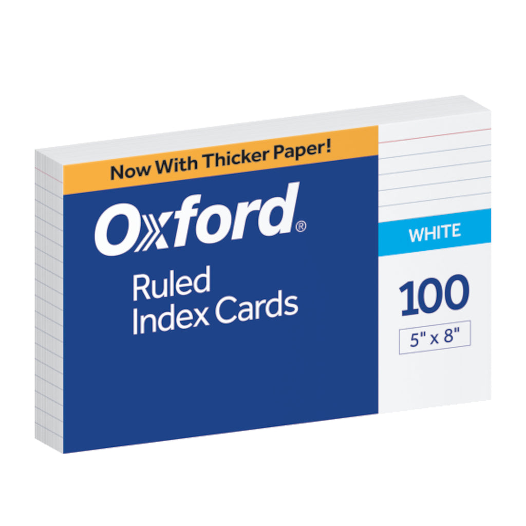 10pk 5x8 White Ruled Index Cards 100ct