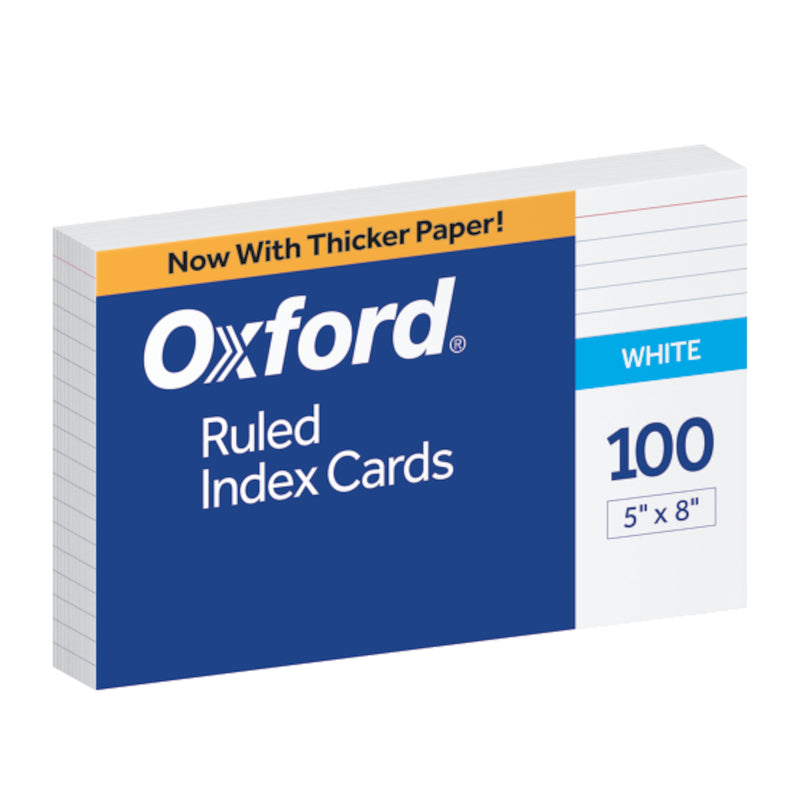 10pk 5x8 White Ruled Index Cards 100ct