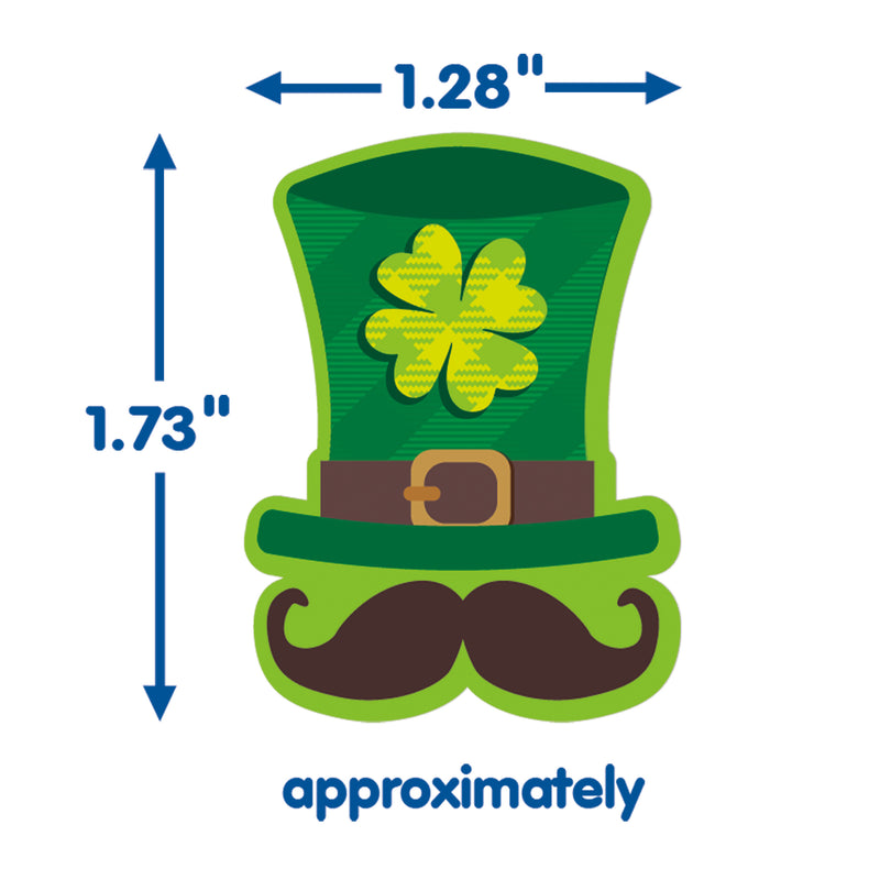 St. Pat's Hats Giant Stickers, Pack of 36