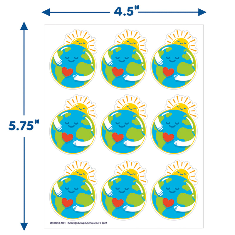 Earth Giant Stickers, 36 Per Pack, 12 Packs