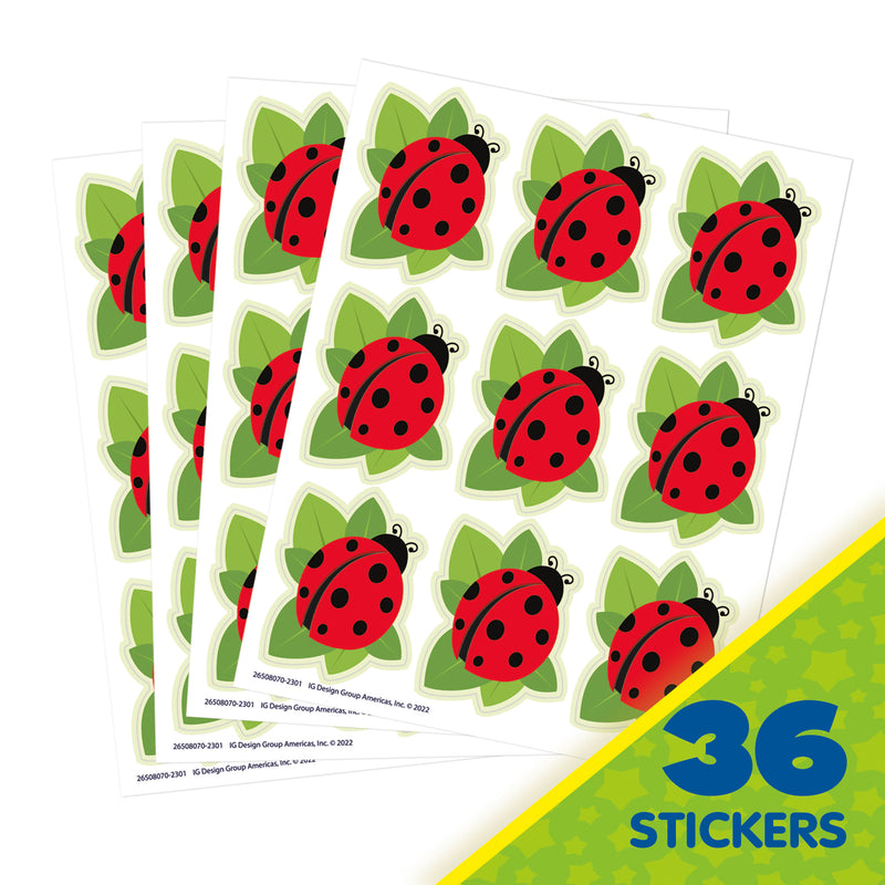 Ladybugs Giant Stickers, Pack of 36