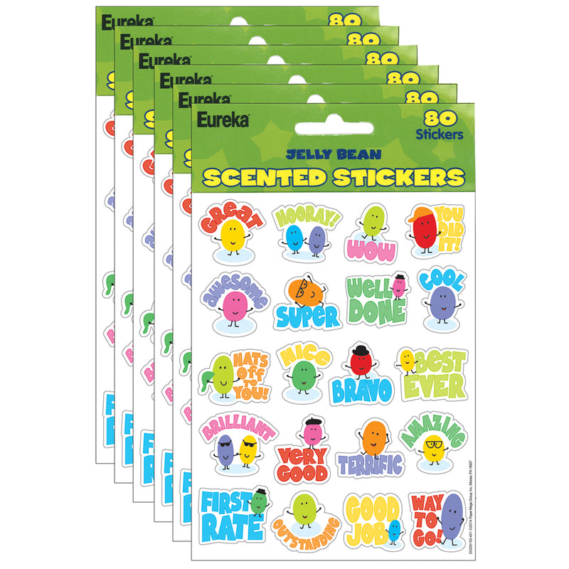 (6 Pk) Jelly Beans Scented Stickers