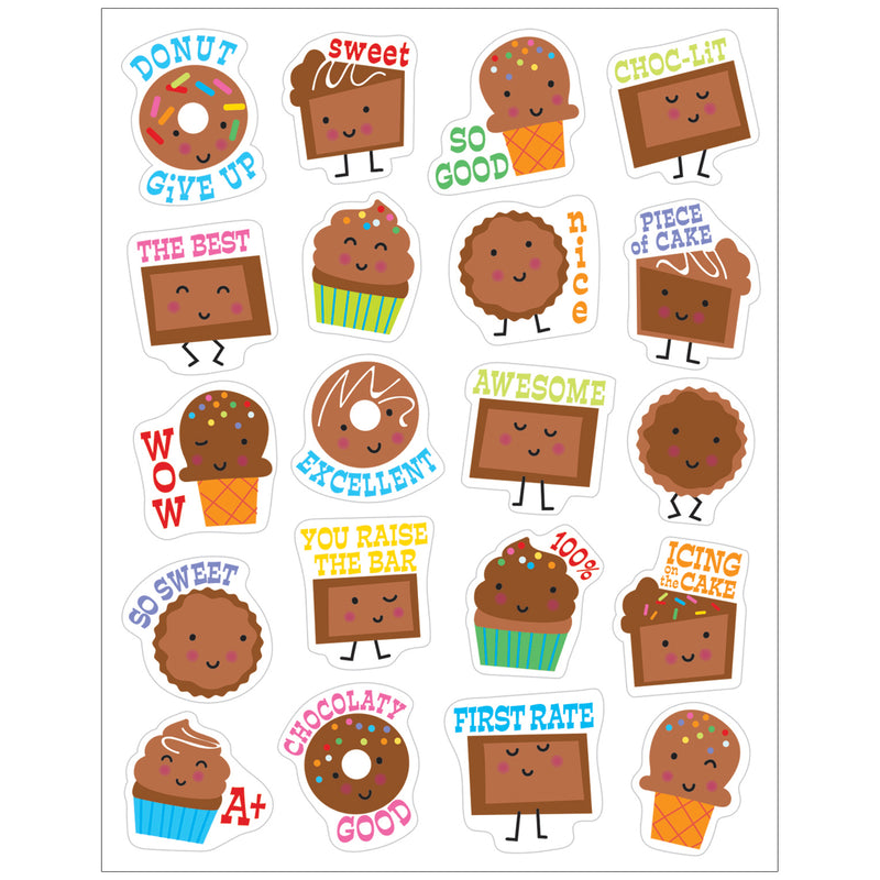 (6 Pk) Chocolate Stickers Scented