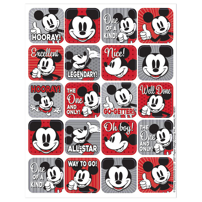 (12 Pk) Mickey Throwback Stickers