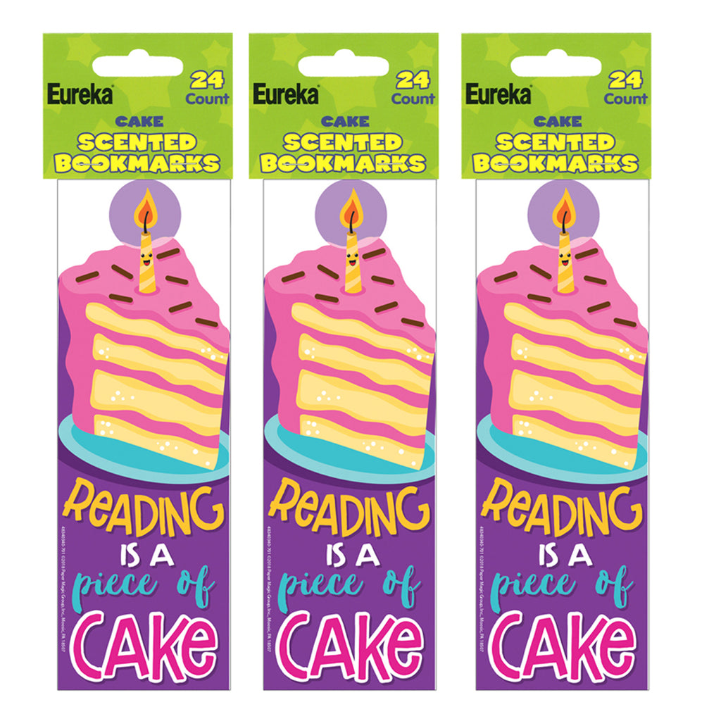 (3 Pk) Cake Bookmarks Scented