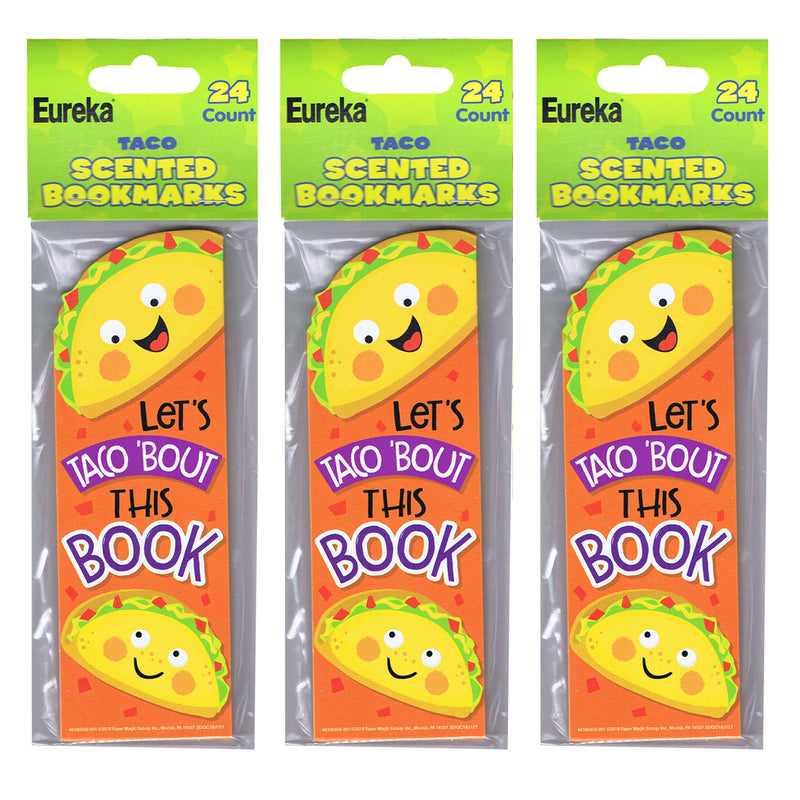 (3 Pk) Taco Bookmarks Scented