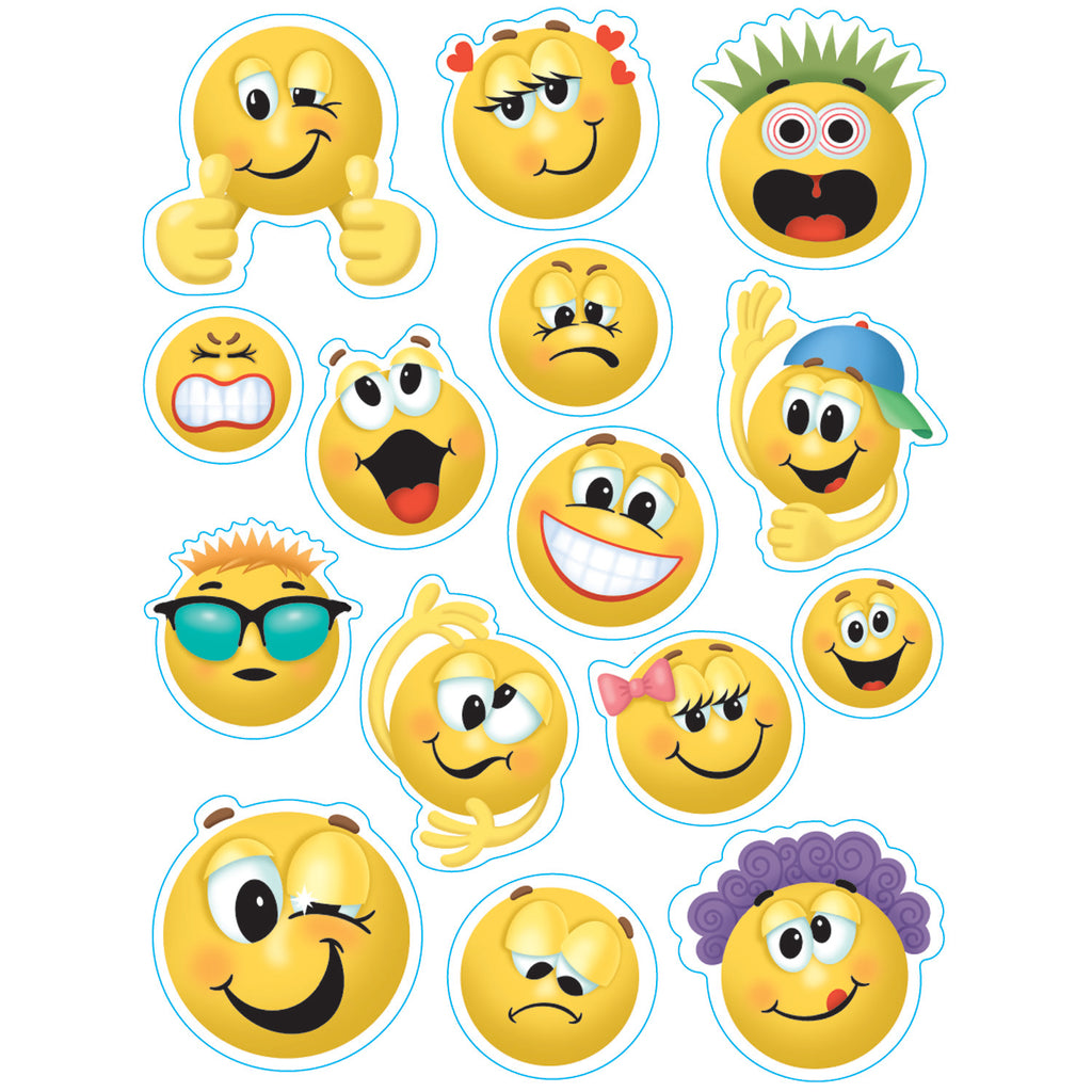 (12 Pk) Emoticons 12 X 17 Window Clings