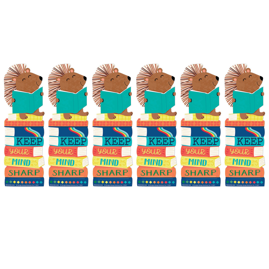 Hedge Hog Keep Your Mind Sharp Bookmarks, 36 Per Pack, 6 Packs