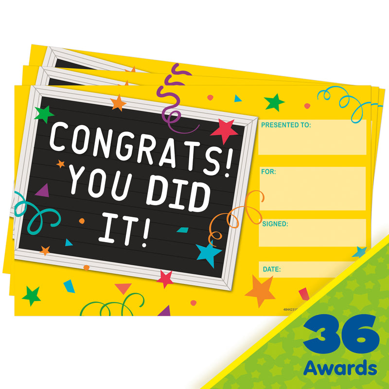 You Did It! Recognition Award, Pack of 36
