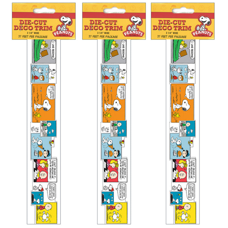 (3 Pk) Peanuts Comic Blocks Extra Wide Deco Trim