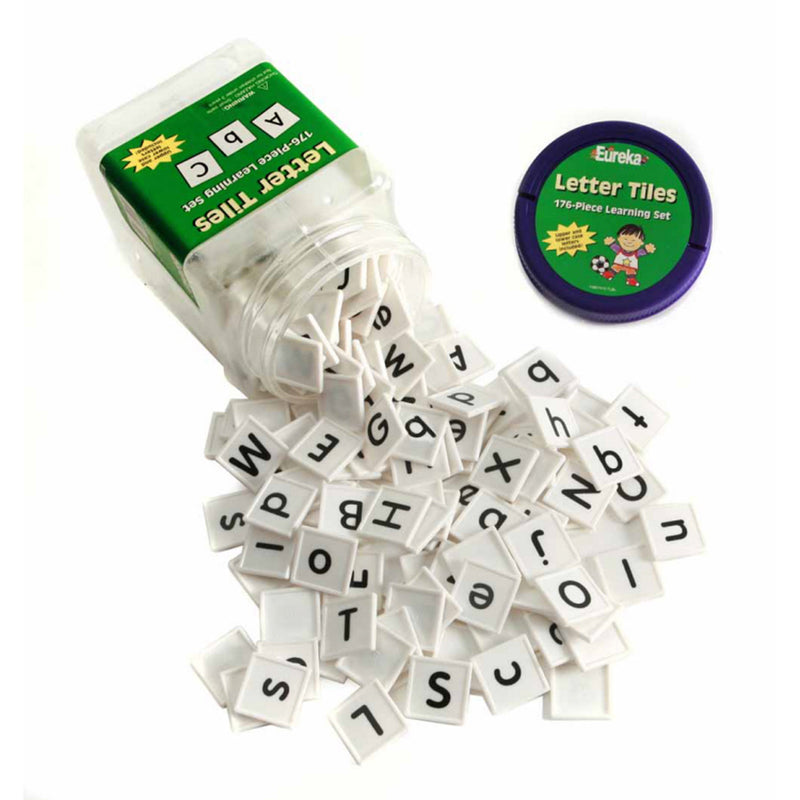 Letter Tiles Upper & Lower 176-pk 1 X 1 Black
