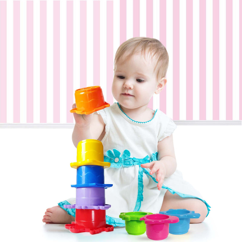 Colored Stacking Cups W/sea Animals