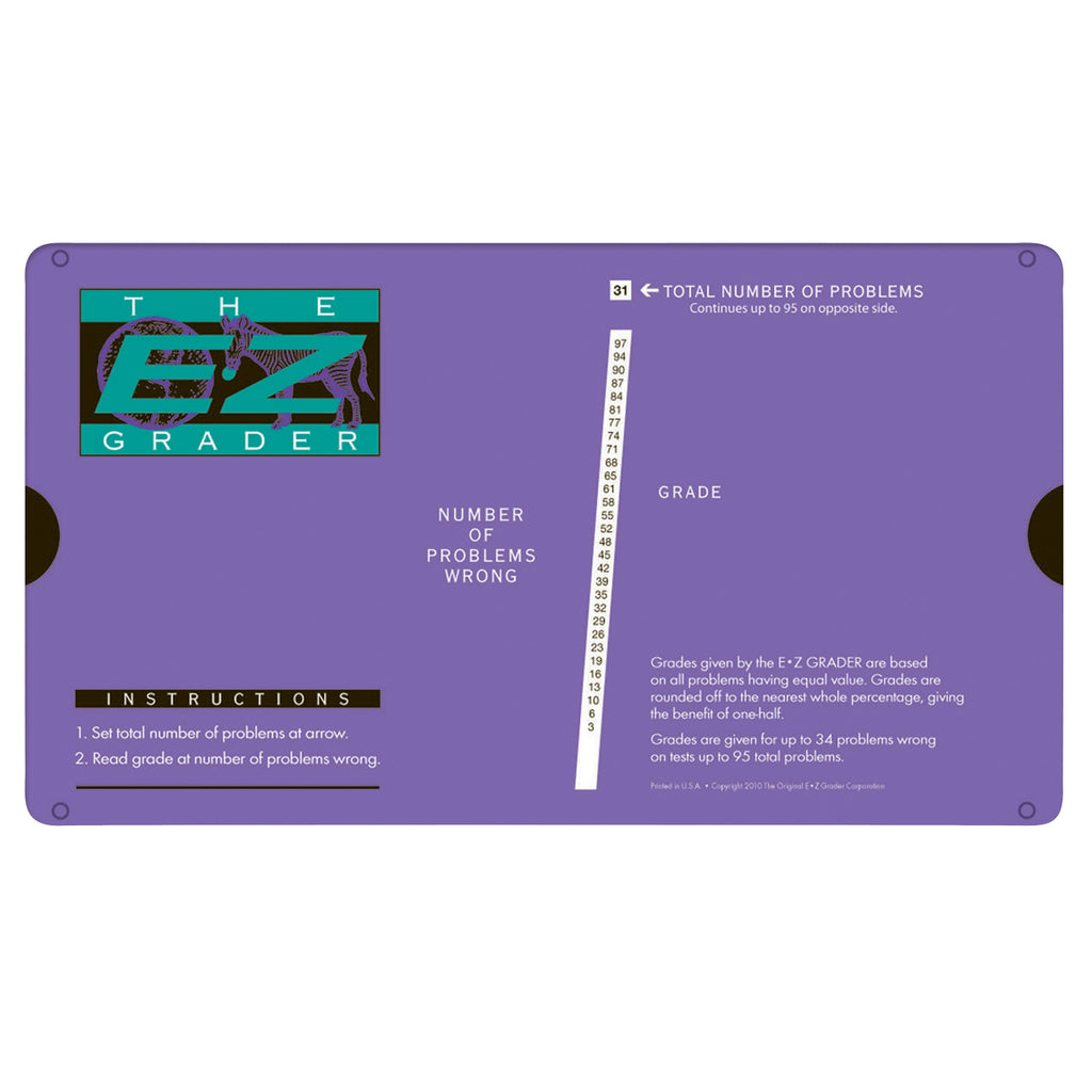 E-z Grader Purple Score Up To 95 Questions