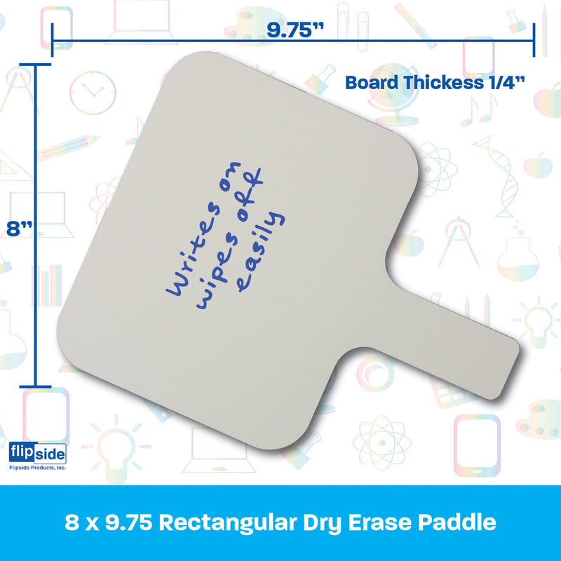 (12 Ea) Rect Dryerase Answer Paddle