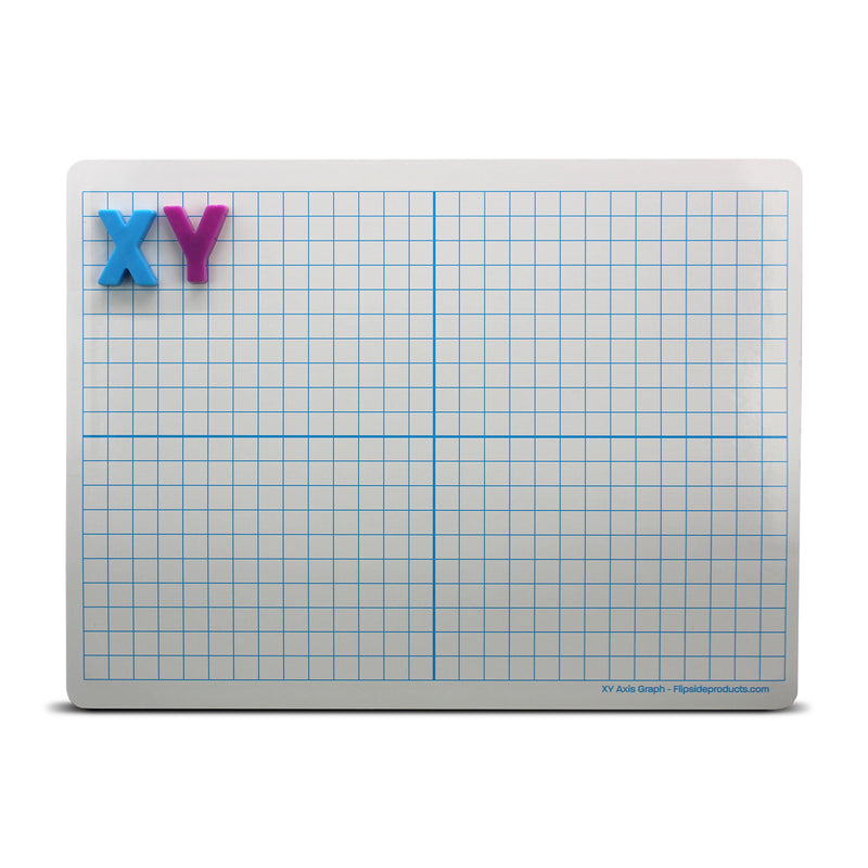 Dry Erase Learning Mat, Two-Sided XY Axis-Plain, 9" x 12", Pack of 12