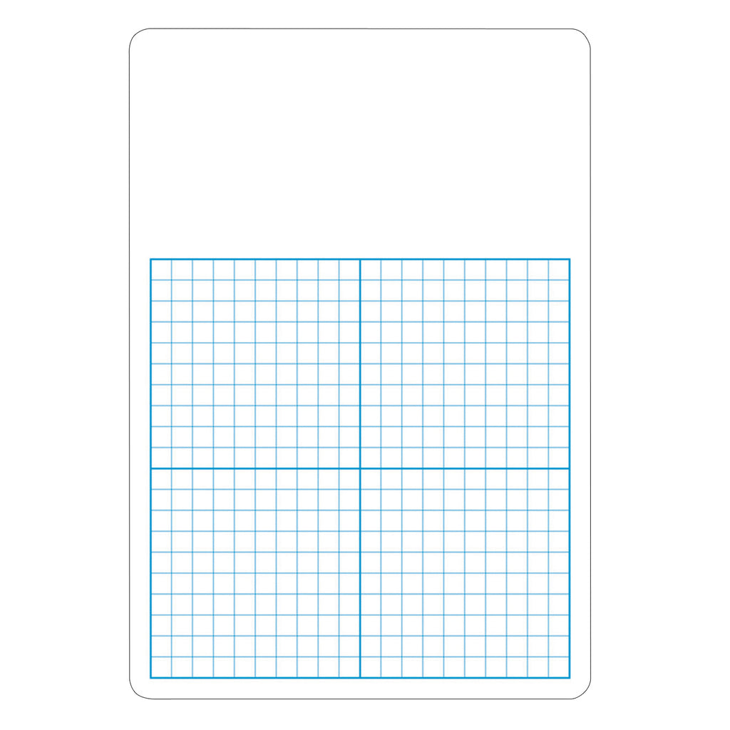 (3 Ea) Single 1-2in Graph Dry Erase Board 11x16