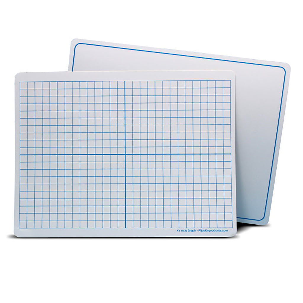 Magnetic Dry Erase Learning Mat, Two-Sided XY Axis-Plain, 9" x 12", Pack of 24