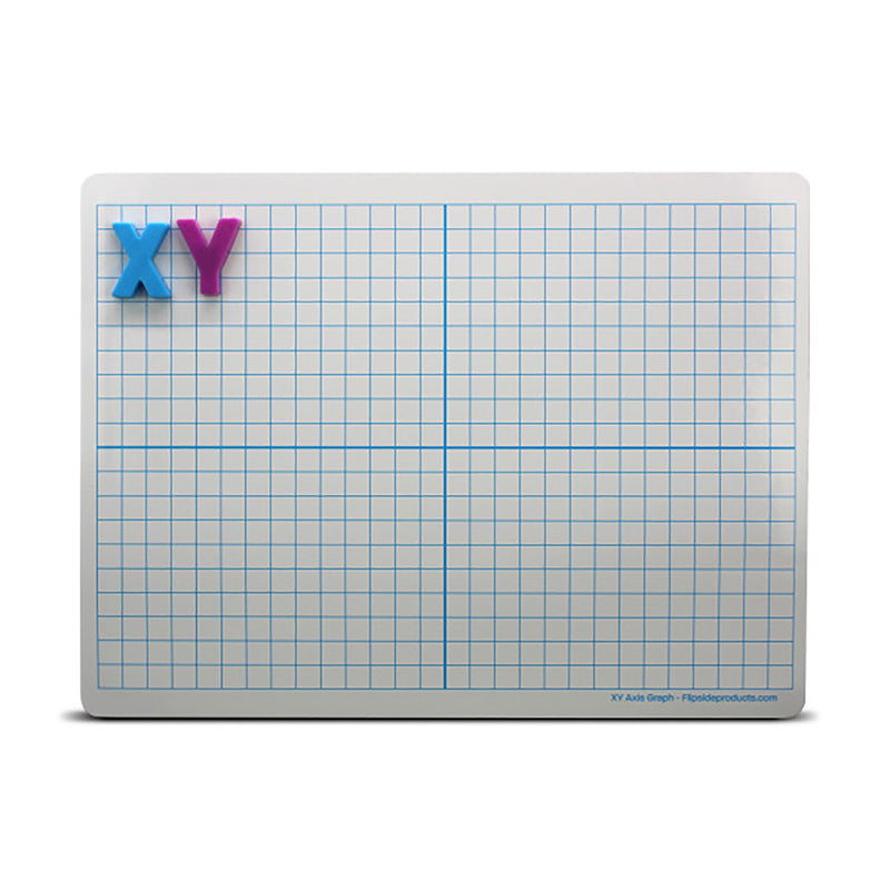 Magnetic Dry Erase Learning Mat, Two-Sided XY Axis-Plain, 9" x 12", Pack of 48