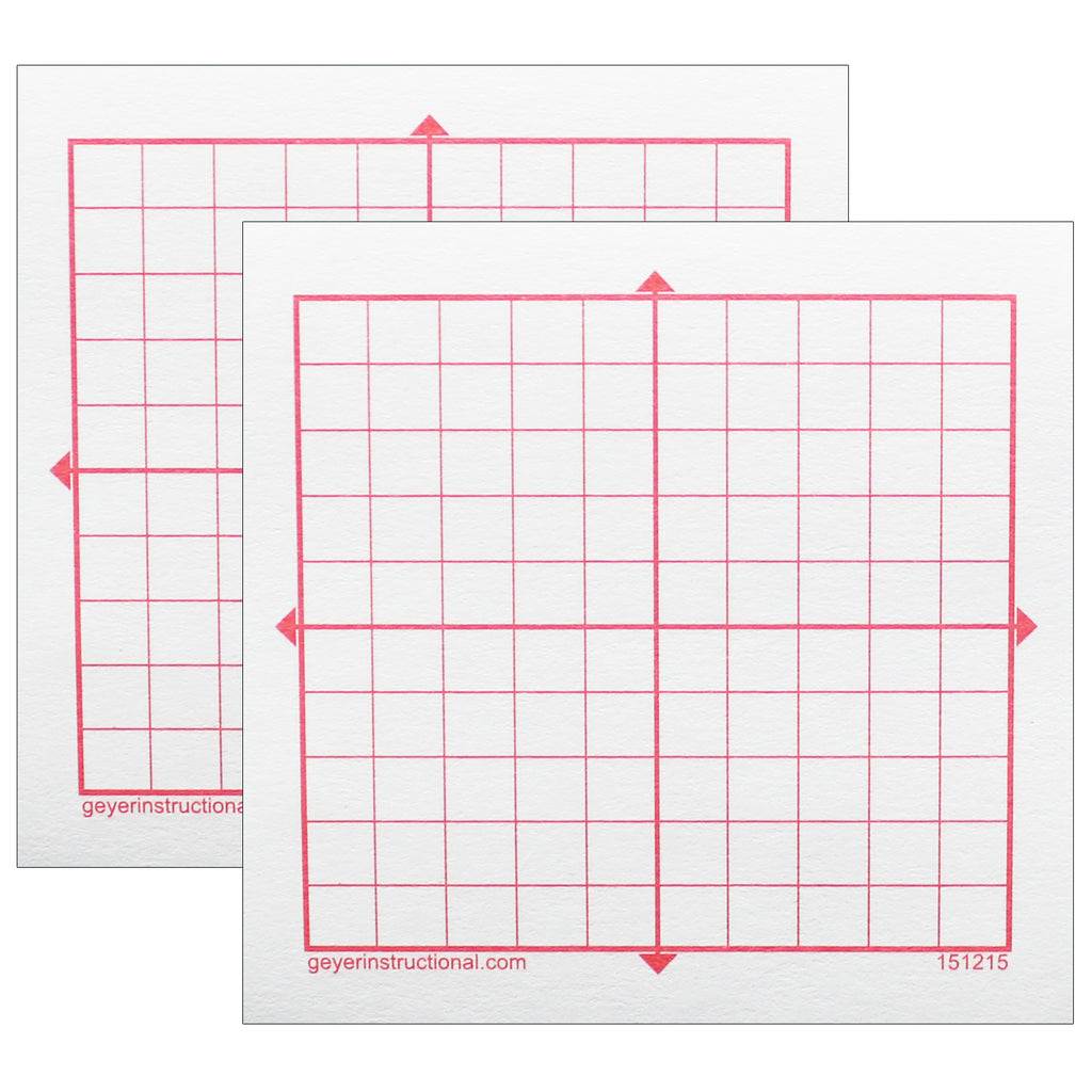 (2 Pk) Graphng Post It Notes Xy Axis 10x10 Squares