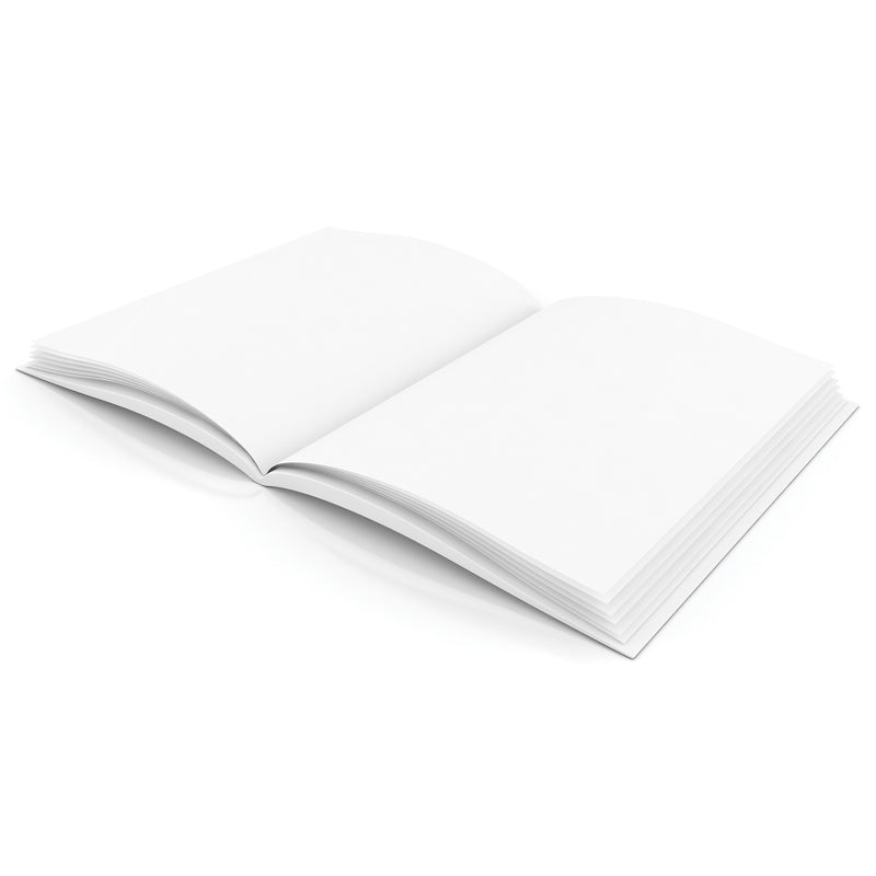 Plain White Blank Book 6w X 8h Hardcover 28 Pages 14 Sheets