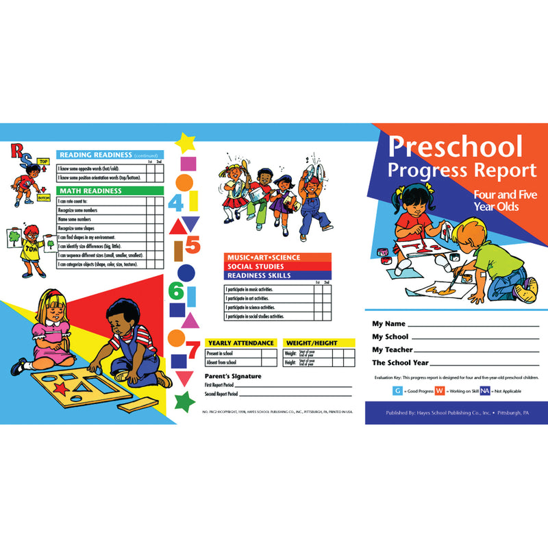 (6 Pk) Progress Reports Age 4-5 10 Per Pk