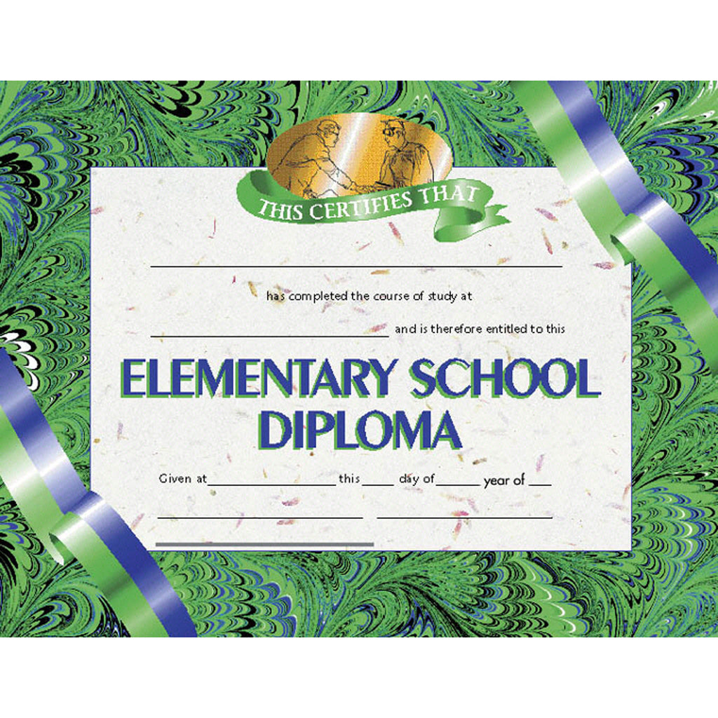 (3 Pk) Diplomas Elementary School 8.5x11 30 Per Pk