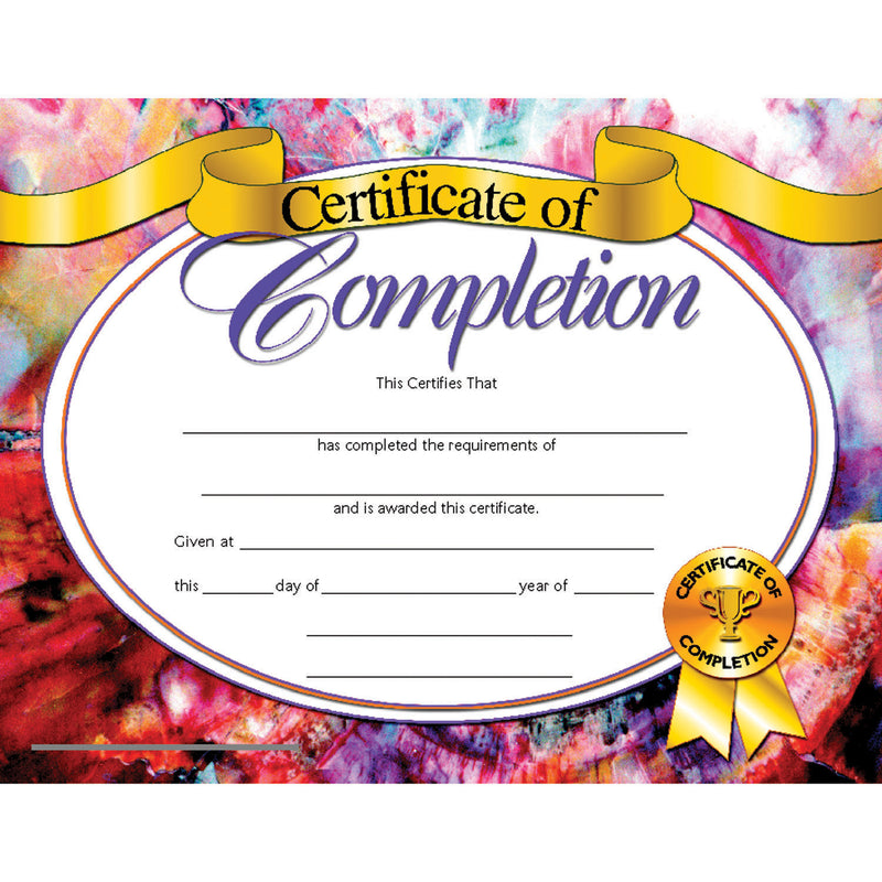 (3 Pk) Certificates Of Completion Inkjet Laser 8.5x11 30 Per Pk