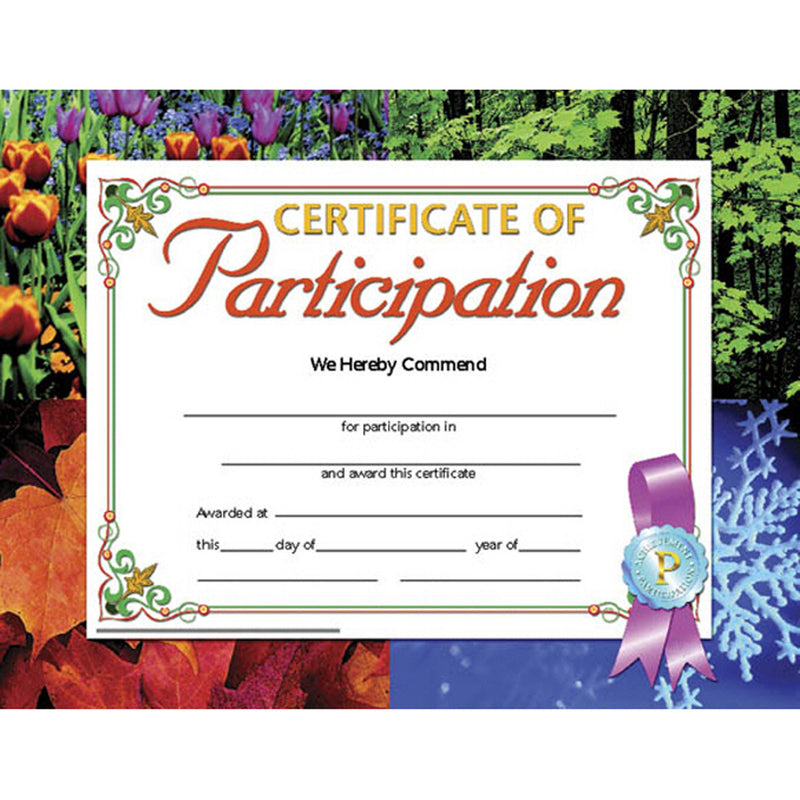 (3 Pk) Certificates Of Partic Inkjet Laser 8.5x11 30 Per Pk