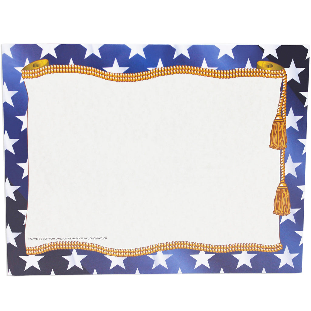 (3 Pk) Stars Certificate Border- Computer Paper