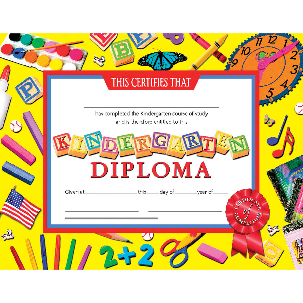 (3 Pk) Diplomas Kindergarten Inkjet Laser 8.5x11 30 Per Pk