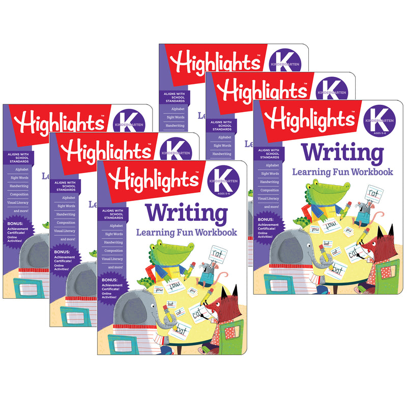 (6 Ea) Learning Fun Workbooks Writing Highlights