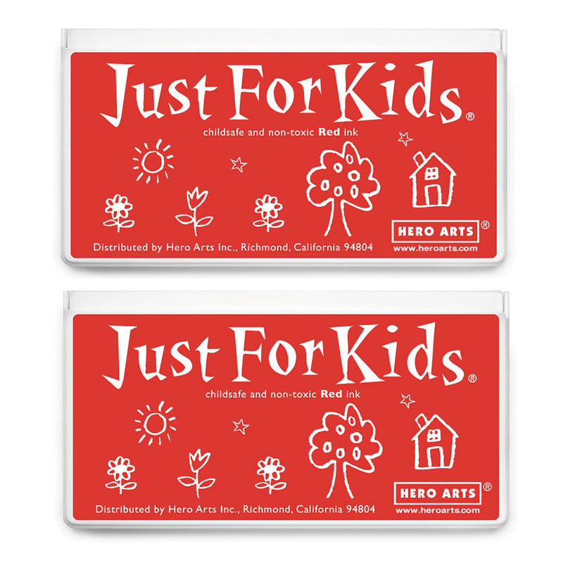 (2 Ea) Jumbo Just Kid Stamp Pad Red