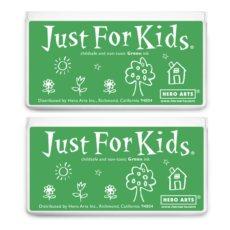 (2 Ea) Jumbo Just Kid Stamp Pad Grn