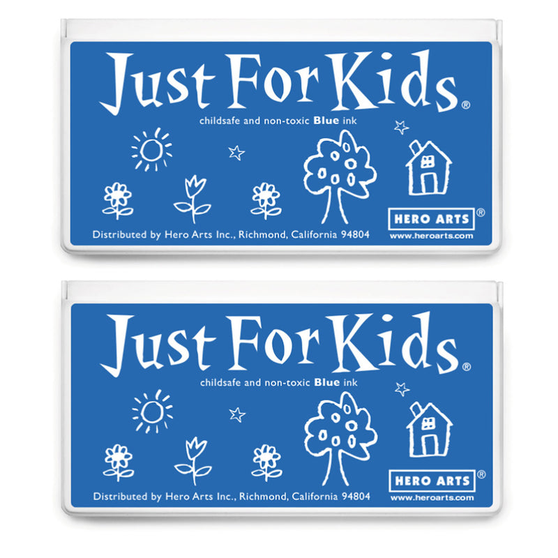 (2 Ea) Jumbo Just Kid Stamp Pad Blu