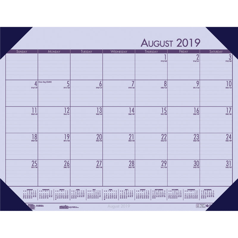 Academic Ecotones Desk Pad Orchid Paper Cordovan Holder