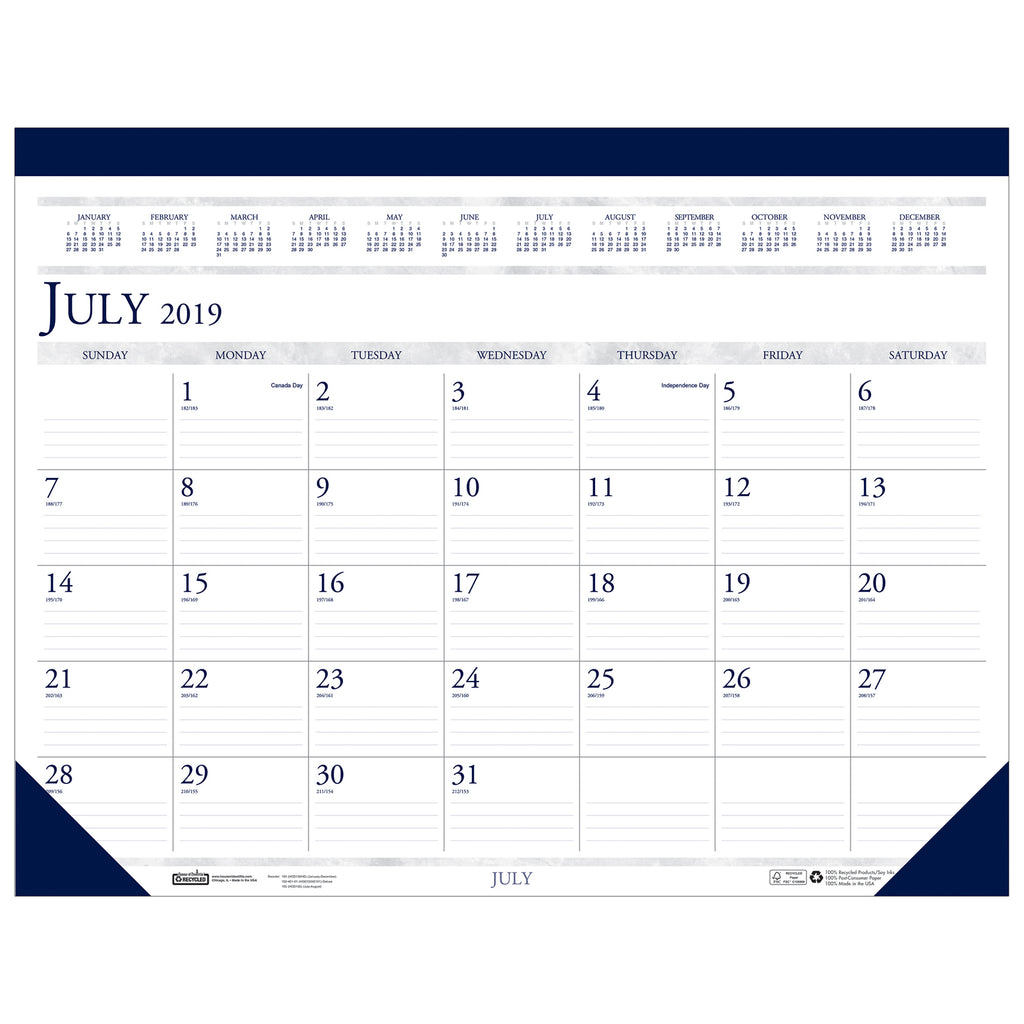 Academic Desk Pad 18-1-2 X 13
