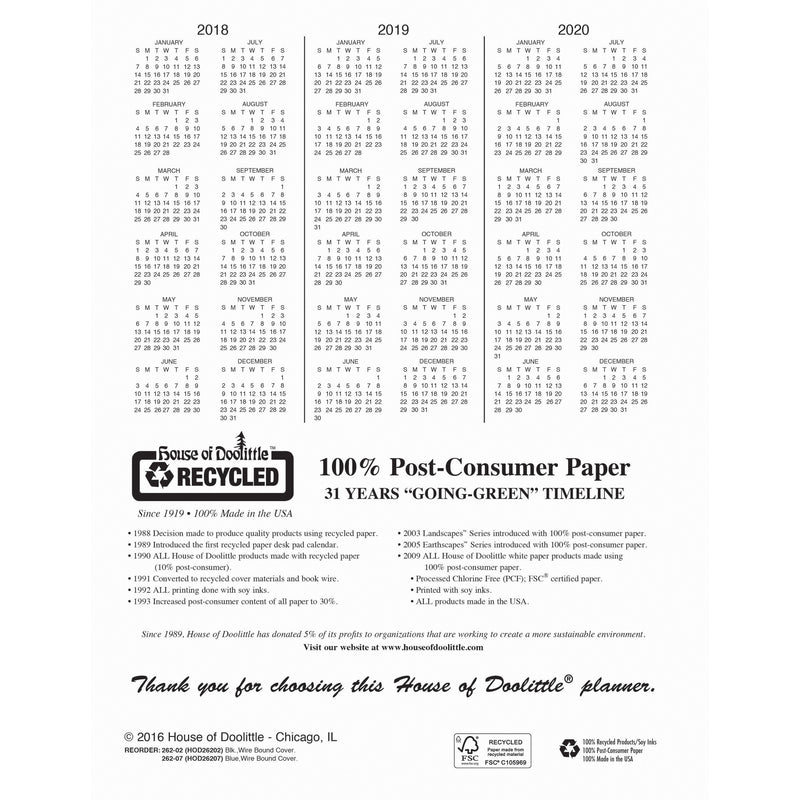 24 Month Calendar Year Planner Jan - Dec
