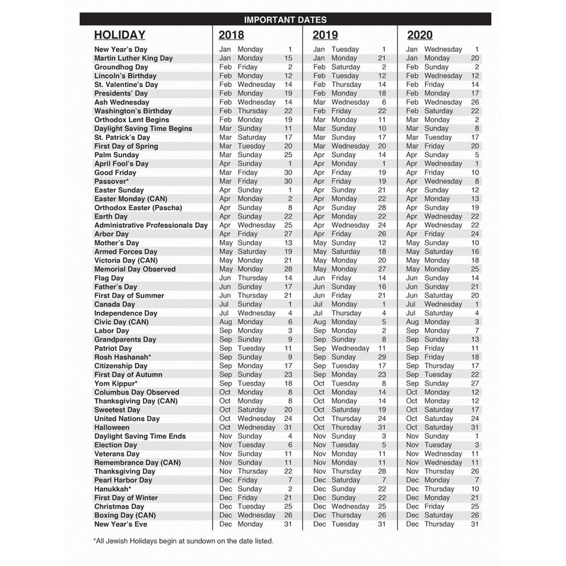 Academic Prof Weekly Planner 24 Months Jan - Dec