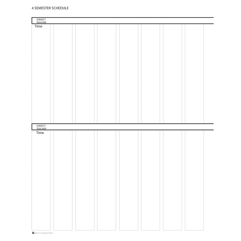 Weekly Lesson Planner Blue Simulated Leather Cover