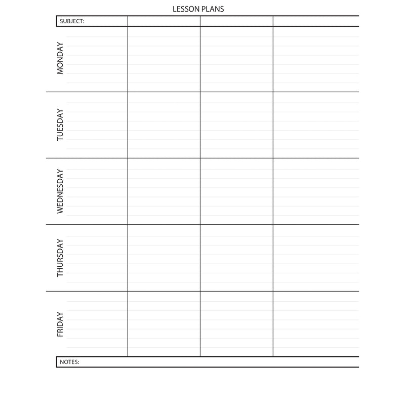 Weekly Lesson Planner Blue Simulated Leather Cover