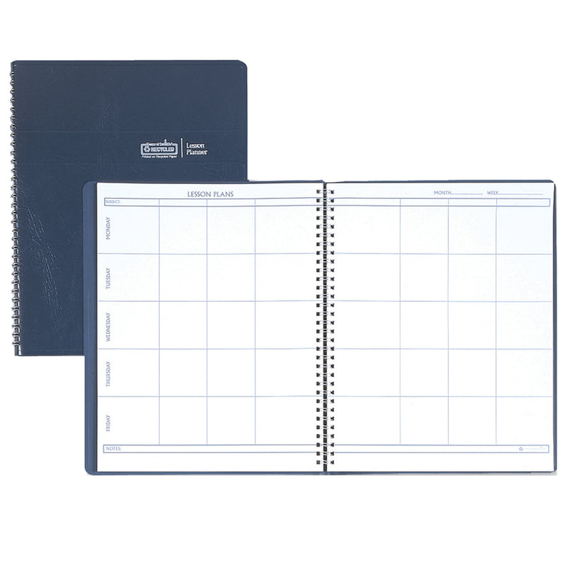 Weekly Lesson Planner Blue Simulated Leather Cover
