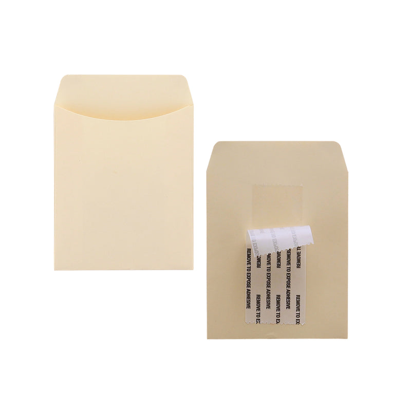 Bright Sticky Back 300ct Library Pockets Manila