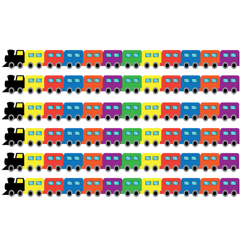 (6 Pk) Train Die-cut Border