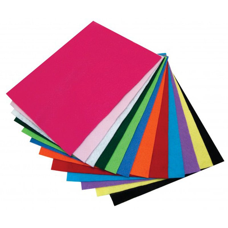 (3 Pk) Felt Sheets 12 Shts 9x12 Asstd