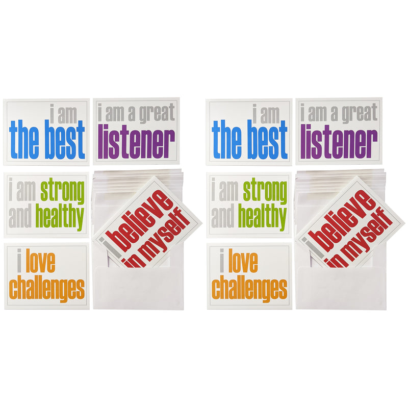 (2 St) Positivity Set Note Cards W/env