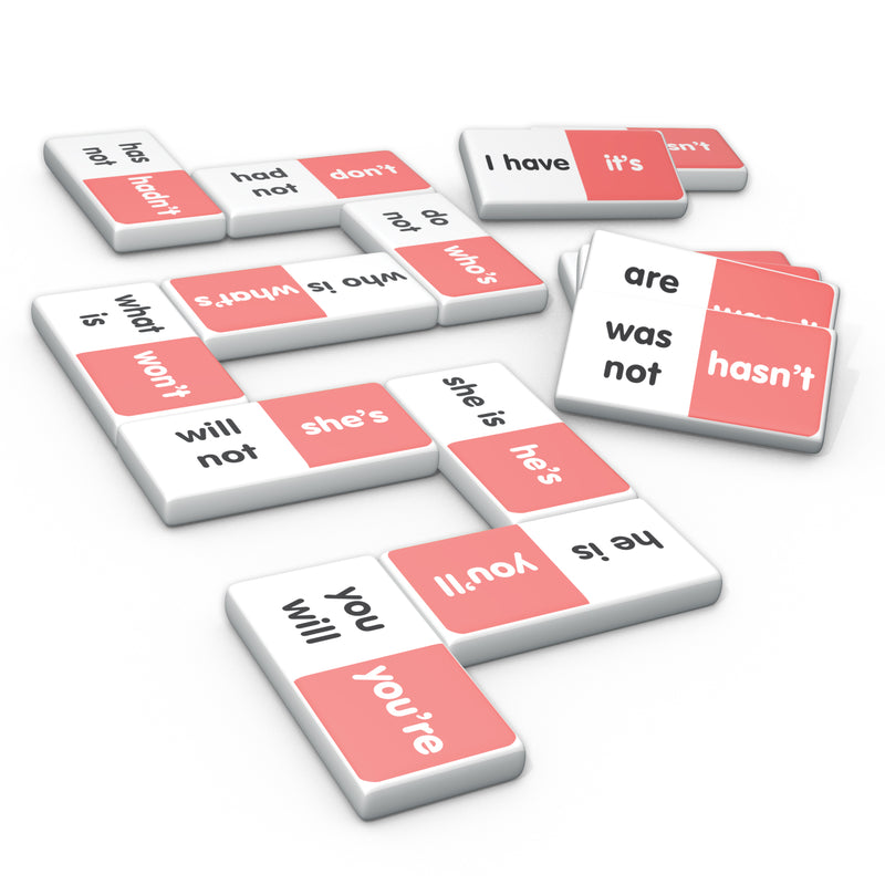 Contraction Match & Learn Dominoes