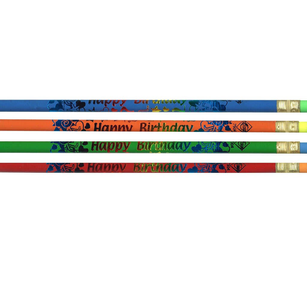 (12 Dz) Pencils Happy Birthday 12 Per Pk