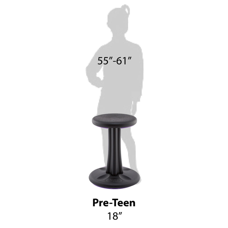 Preteen Wobble Chair 18.7in Black